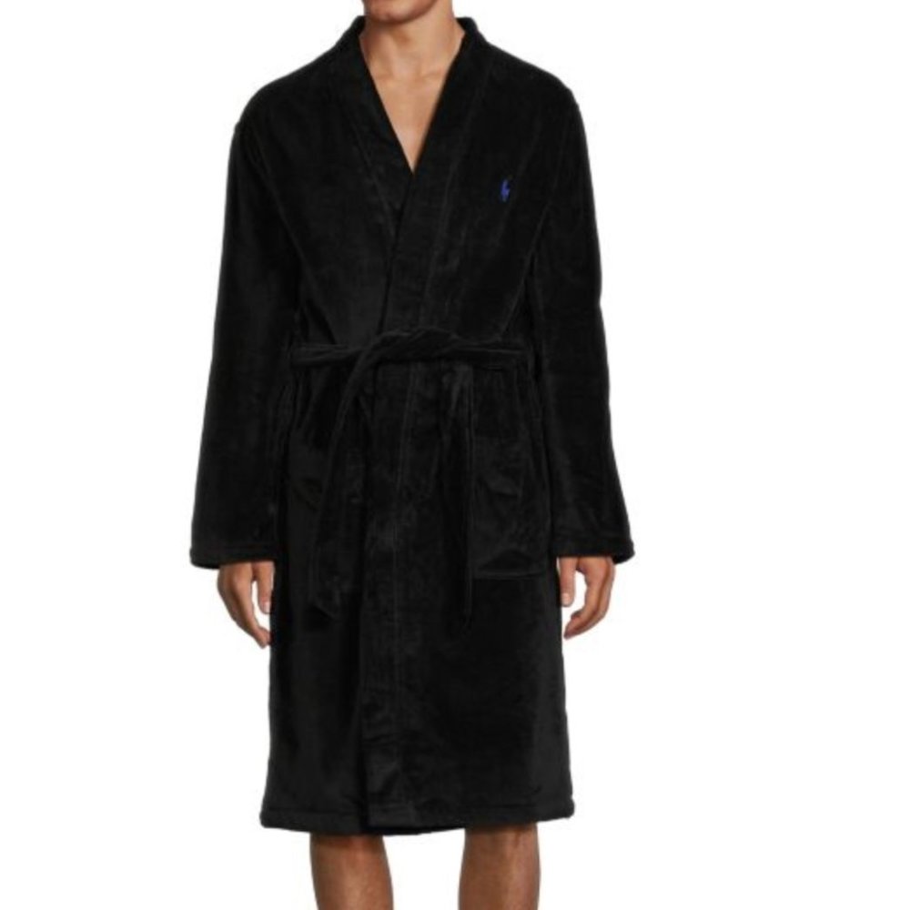 Polo Ralph Lauren Velour Logo Robe - Picture 2 of 4